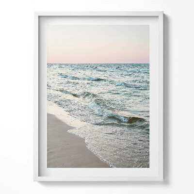 Keretezett kép Romantikus tengerparti táj hullámokkal