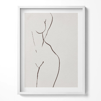 Keretezett kép Vonal- art női sziluett