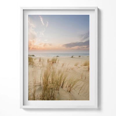 Kép keretben Boho táj finom füvekből tenger és ég
