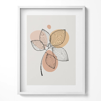 Keretezett kép Boho absztrakt növények