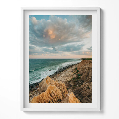 Kép keretben Nyári tengeri táj ég és tengerpart