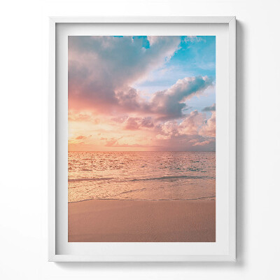 Kép keretben Romantikus naplemente a tenger felett