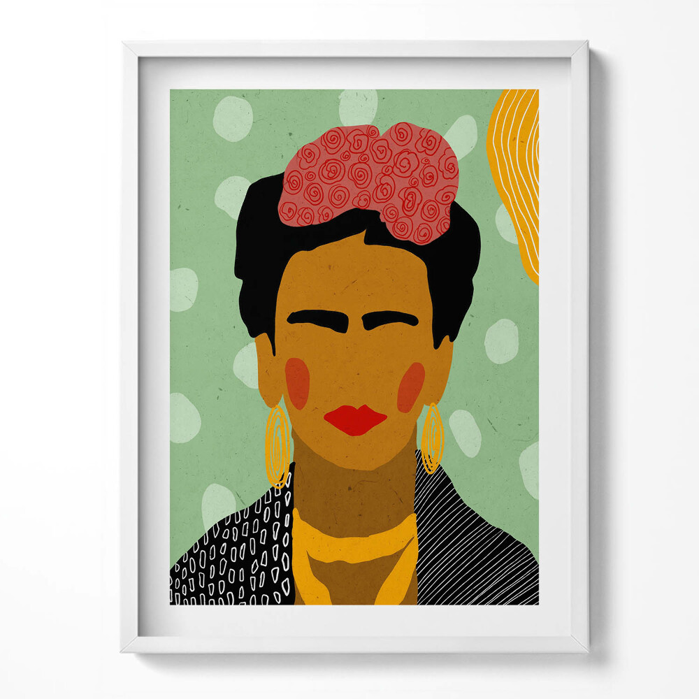 Keretezett kép Illusztráció Frida portréjáról