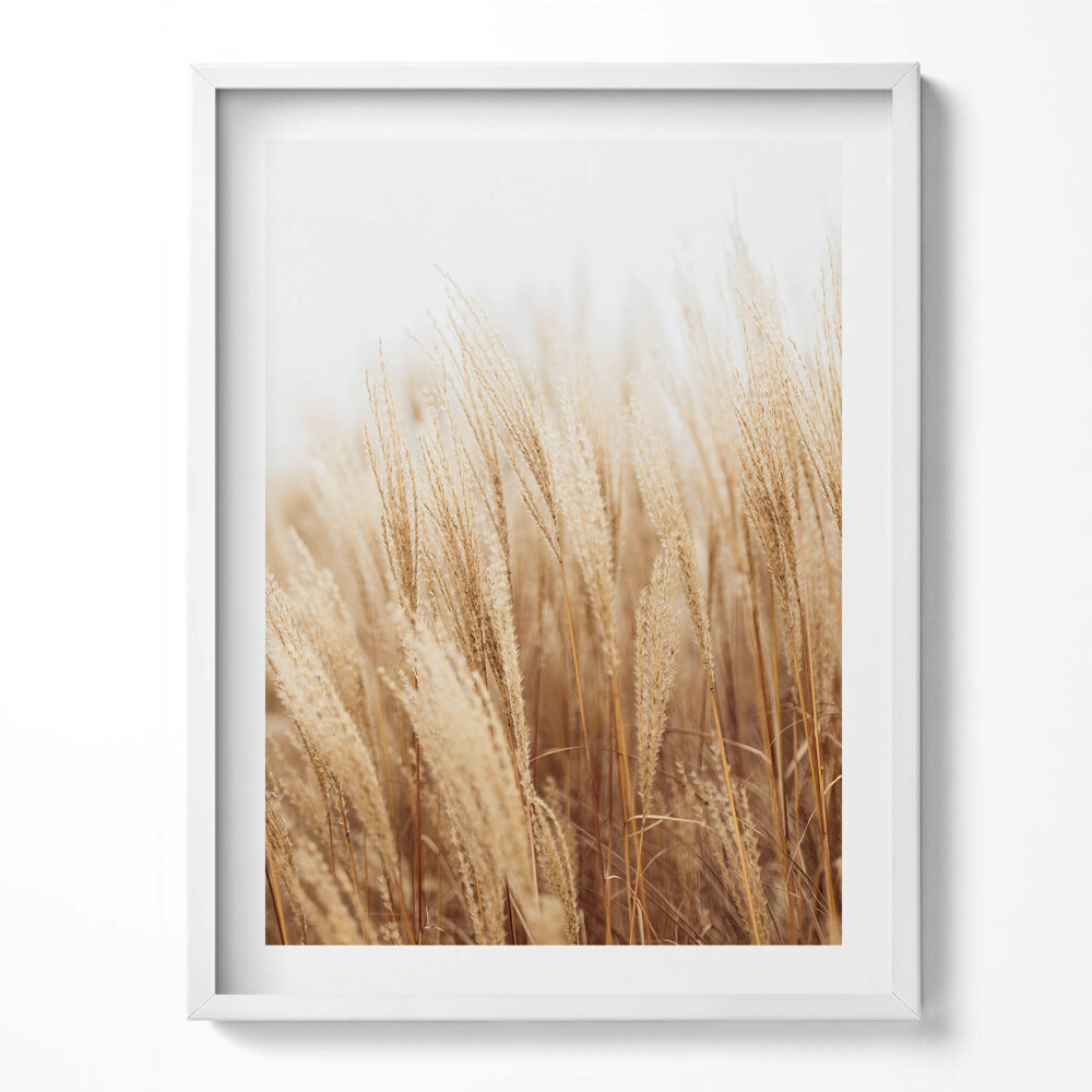 Kép keretben Tájkép finom boho fűszálakkal