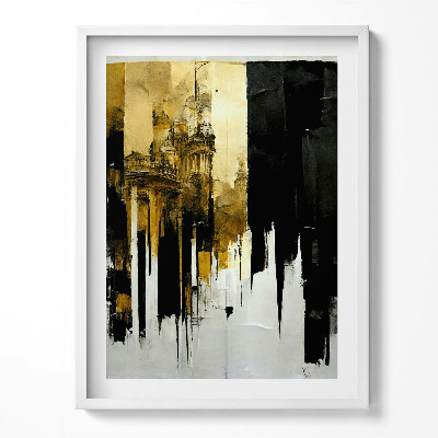 Kép keretben Absztrakt művészet arannyal