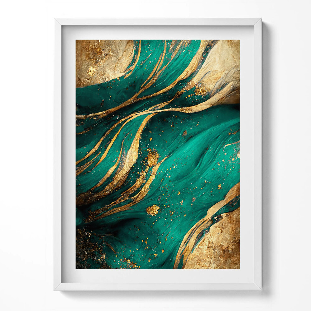 Kép keretben Absztrakció arannyal