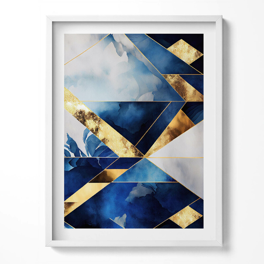 Kép keretben Geometrikus kompozíció arannyal