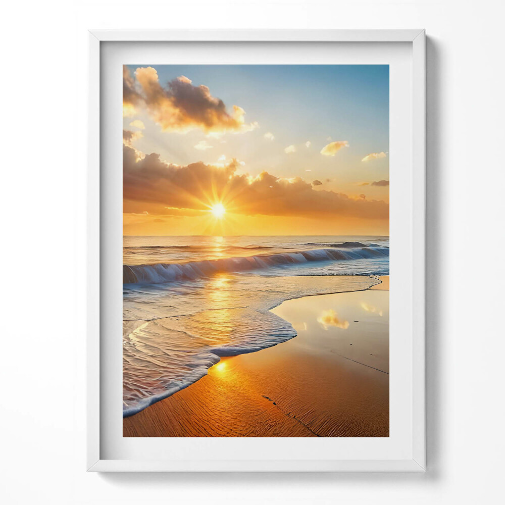 Keretezett kép Naplemente a tenger felett