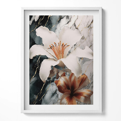 Keretezett kép Kompozíció márvány virágokkal