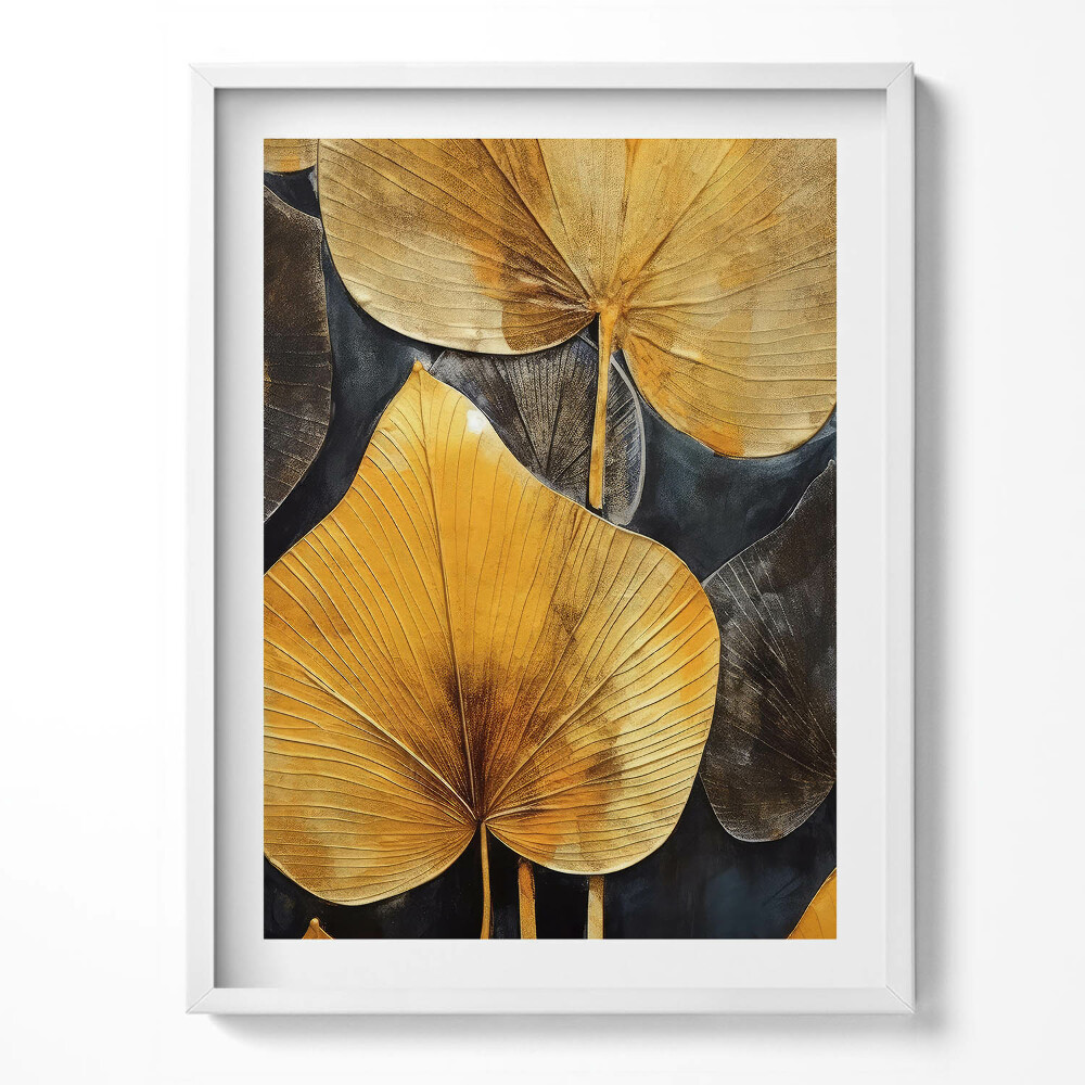 Keretezett kép Arany csillogó levelek