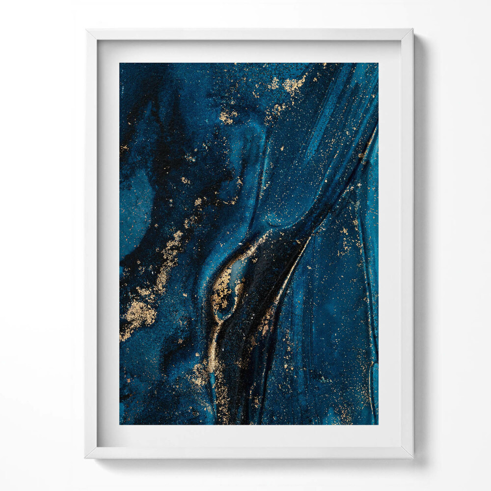 Kép keretben Folyékony absztrakció arany részecskékkel