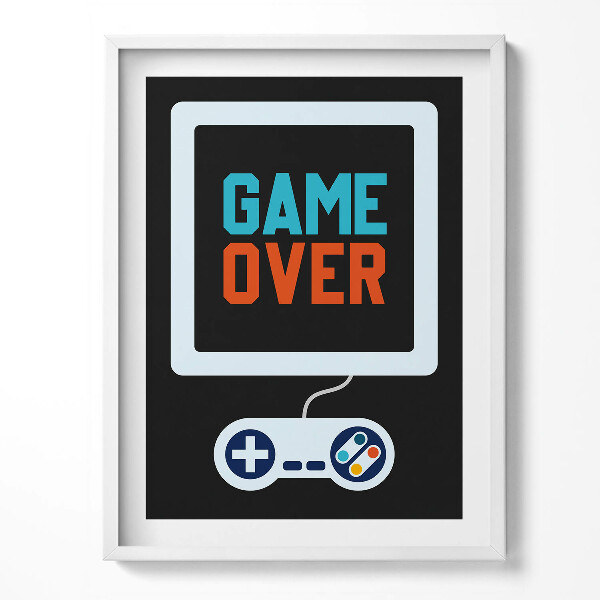 Keretezett kép Felirat a játékosnak "Game over"