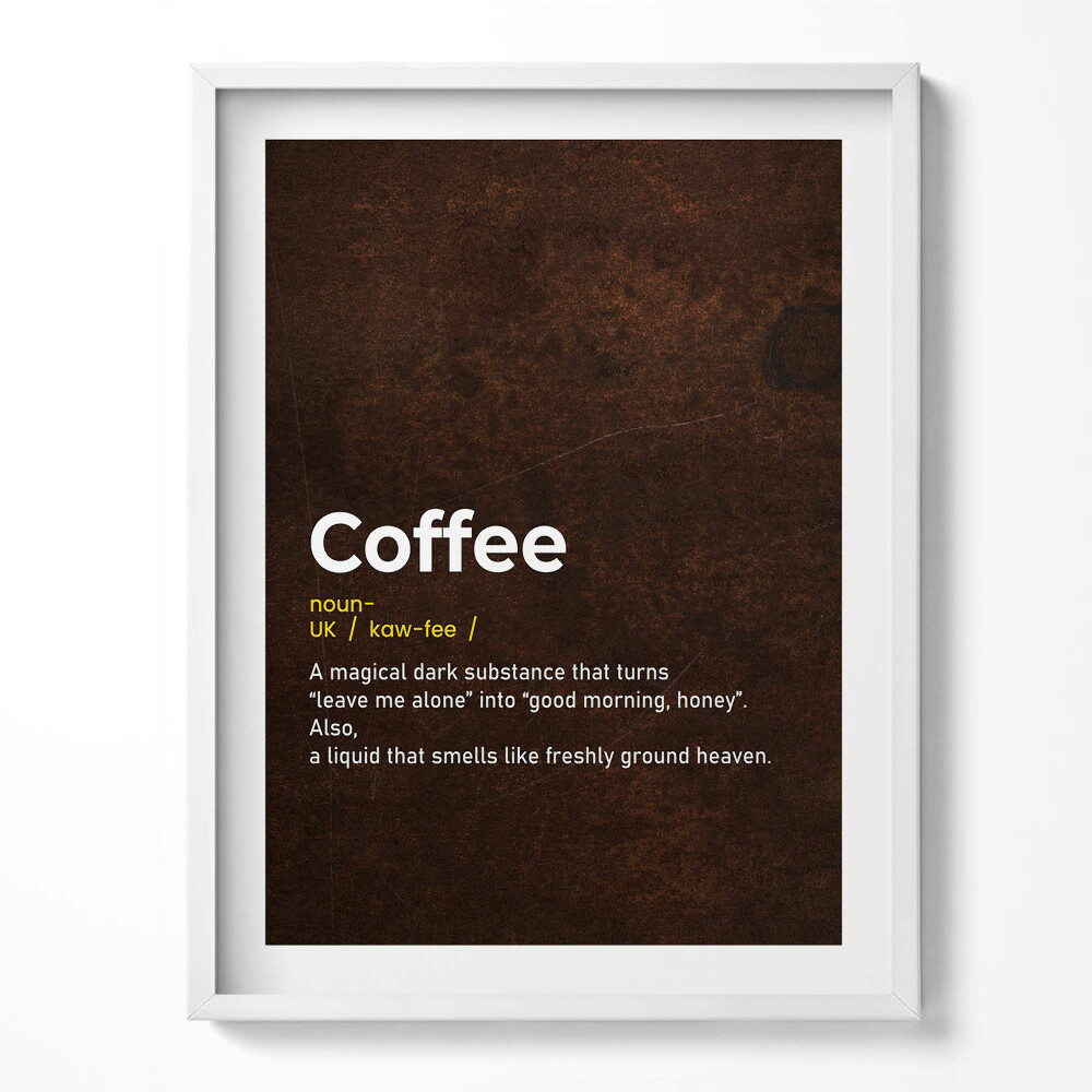 Kép keretben Creative definition of coffee