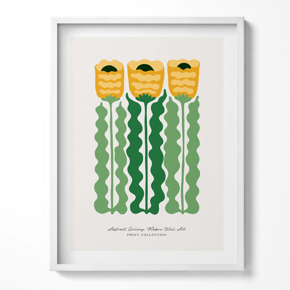 Kép keretben Növények és virágok illusztrációja