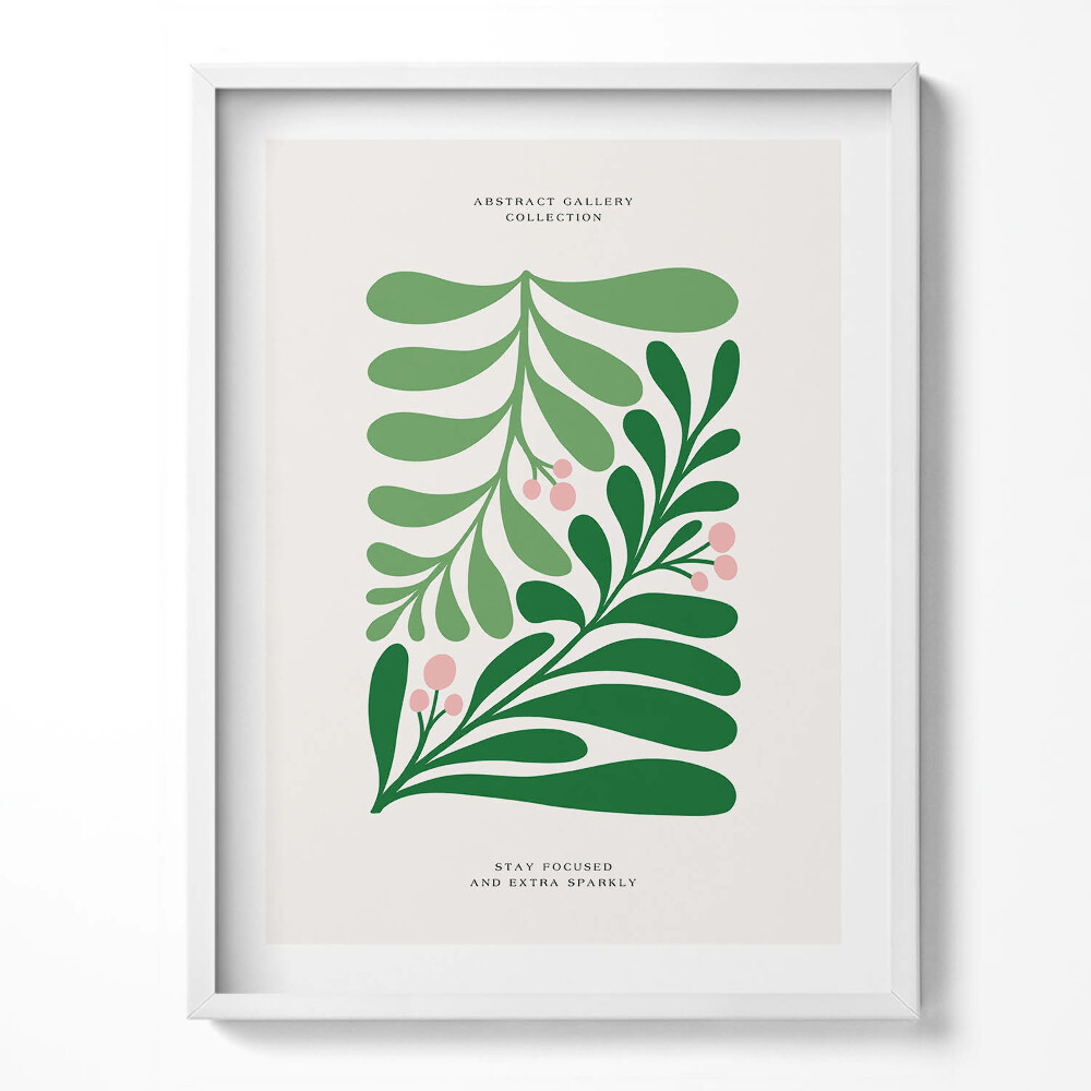 Kép keretben Növények és virágok illusztrációja