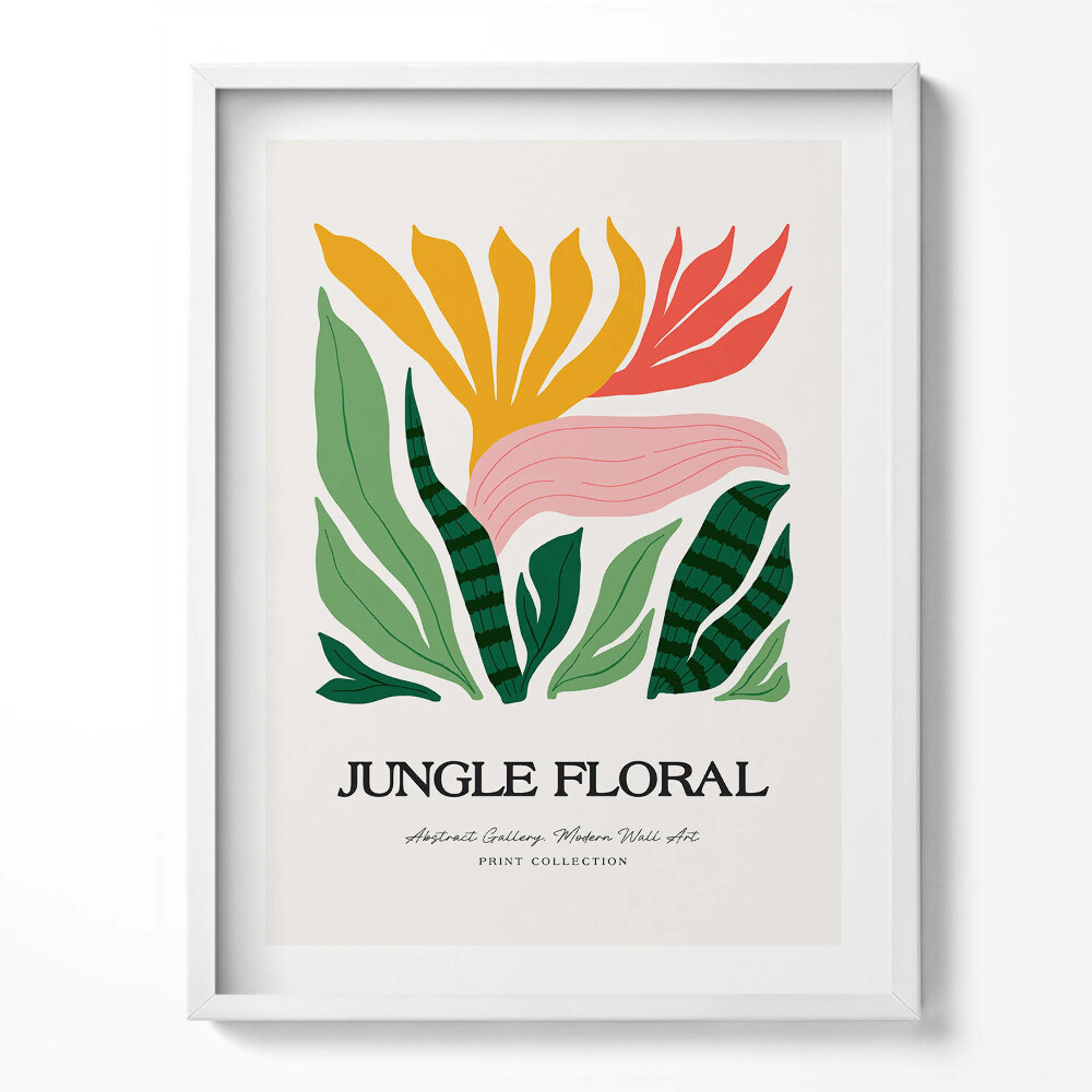 Kép keretben Növények és virágok illusztrációja