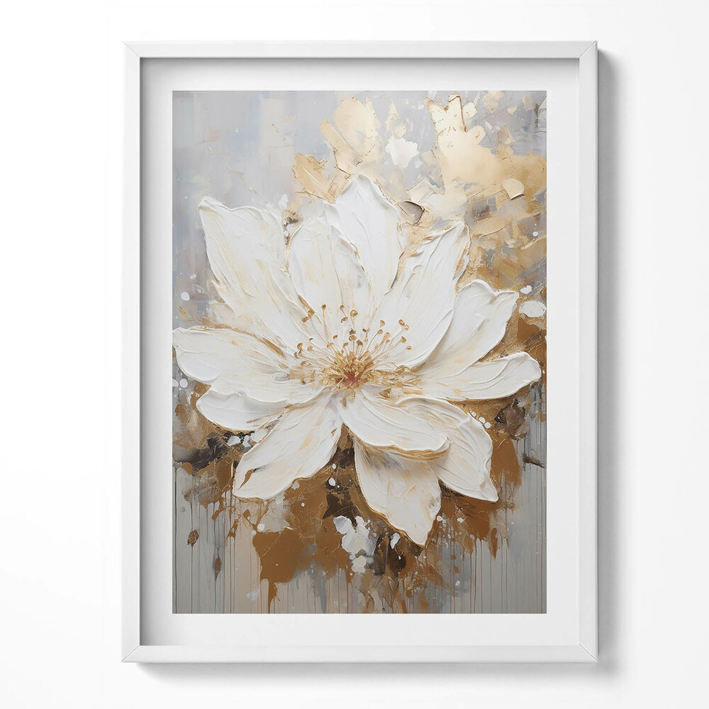 Kép keretben Finom festett virág