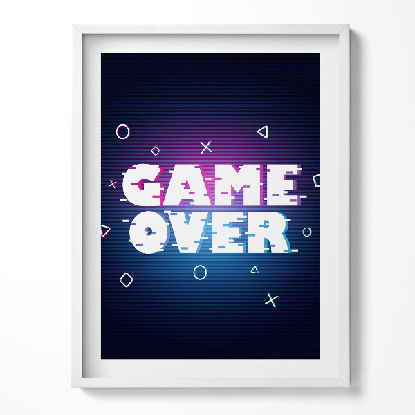 Keretezett kép Stylized caption for gamer "Game over"