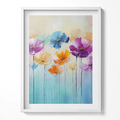 Keretezett kép Painted colourful flowers