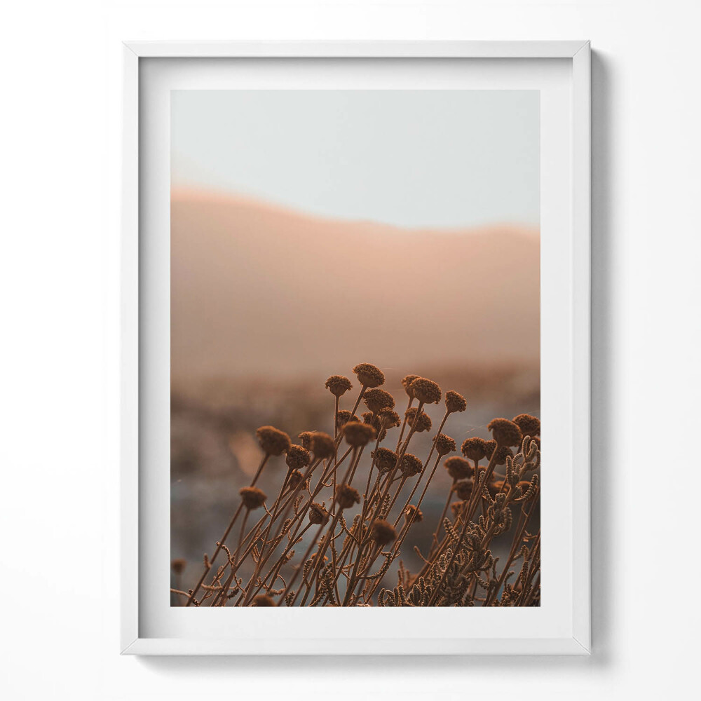 Kép keretben Boho romantikus füves tájkép