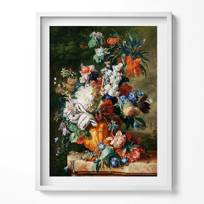 Keretezett kép Virágok festménye vázában