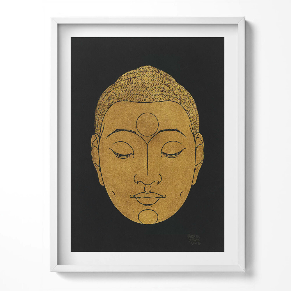 Keretezett kép Buddha arany feje