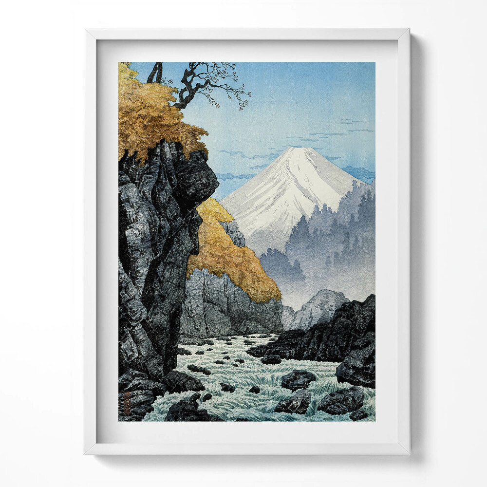 Kép keretben Japán vázlat a Fuji hegyről