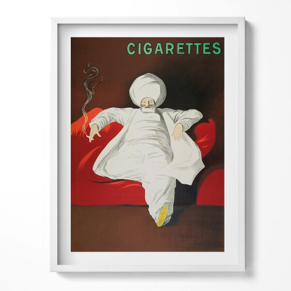 Keretezett kép Vintage illusztráció egy szultánról cigarettával