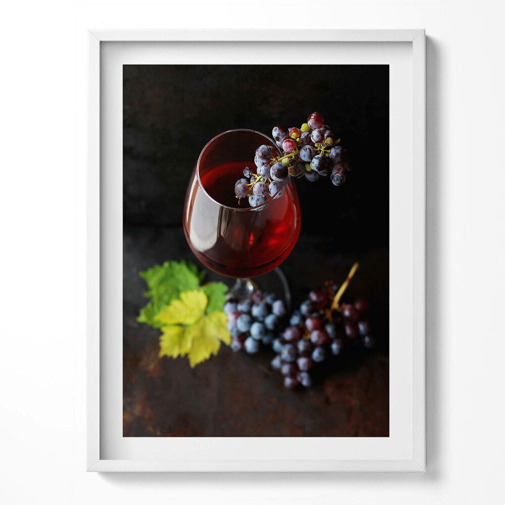 Kép keretben Winter landscape of a lake