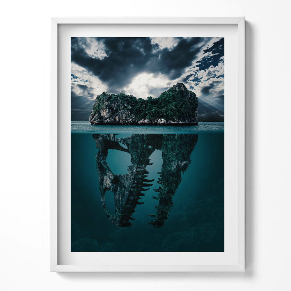 Kép keretben Martini pohár