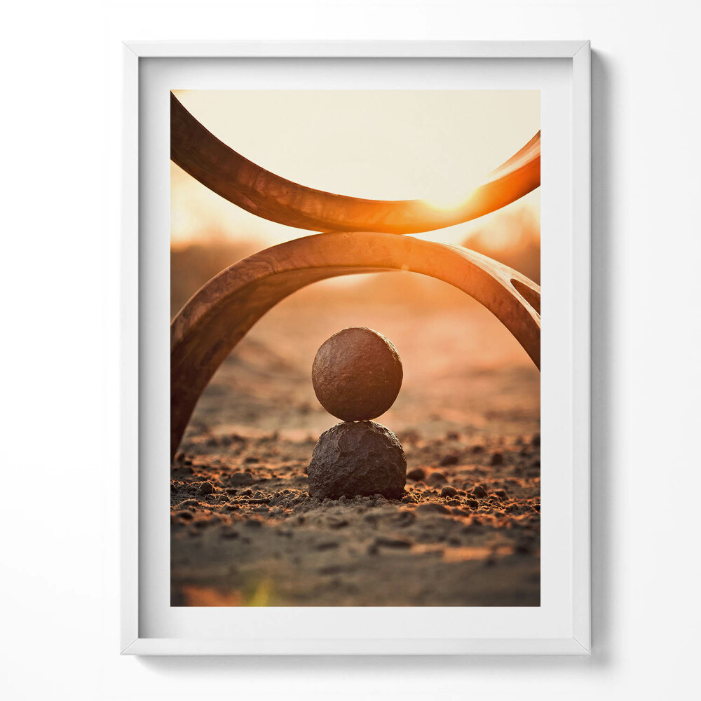 Keretezett kép Hegyi táj rétekkel és füvekkel