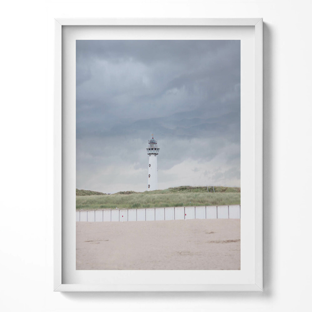 Kép keretben Magányos világítótorony a tengerparton