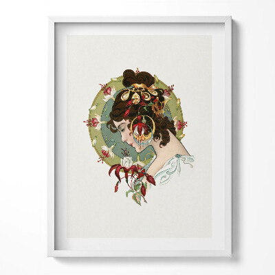 Kép keretben Portré egy gyönyörű nőről