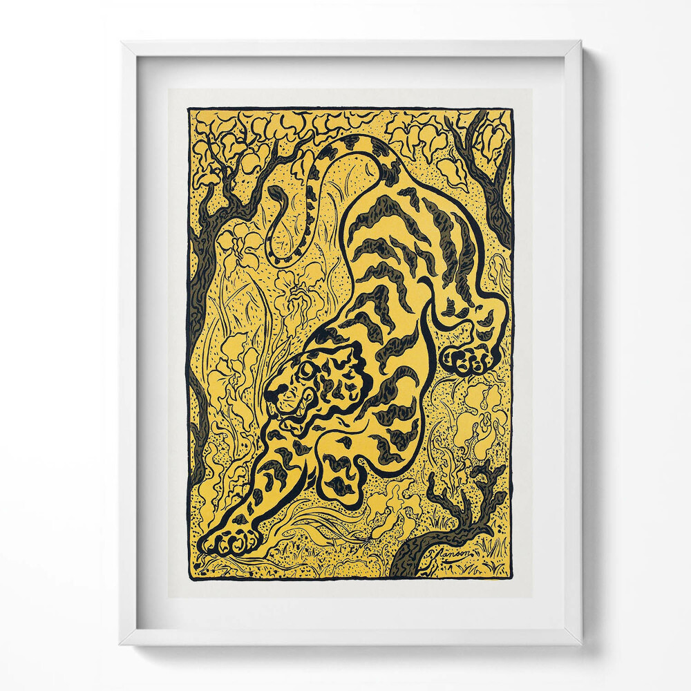 Keretezett kép Kínai tigris illusztráció