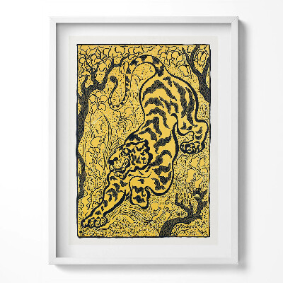 Keretezett kép Kínai tigris illusztráció