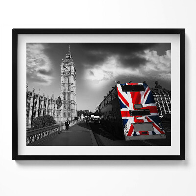 Kép keretben Londoni táj piros busz