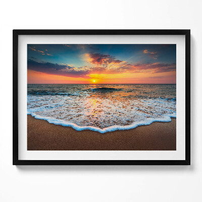 Kép keretben Naplemente a tengerparton