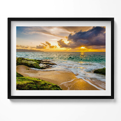 Kép keretben Tengerparti naplemente