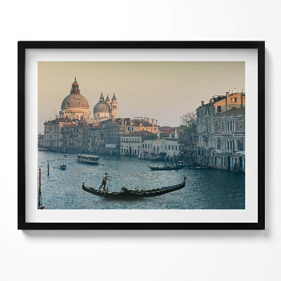 Kép keretben Velencei gondola a vízen