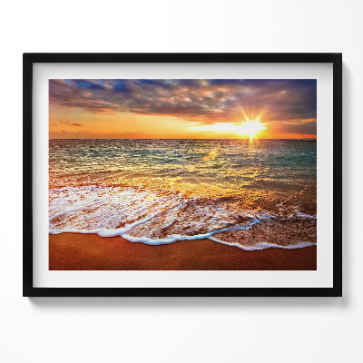 Kép keretben Naplemente a tengerparton