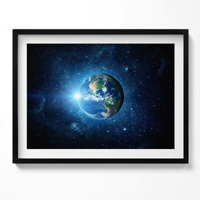 Kép keretben Föld bolygó űrbeli nézetben