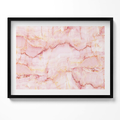 Kép keretben Rózsaszín márvány mintázat