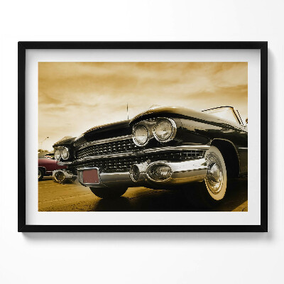 Kép keretben Retro autó frontja