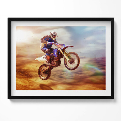 Kép keretben Motocross versenyző ugrás közben