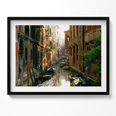 Kép keretben Velencei csatorna napfényben