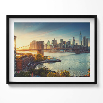 Kép keretben Brooklyni híd és városkép