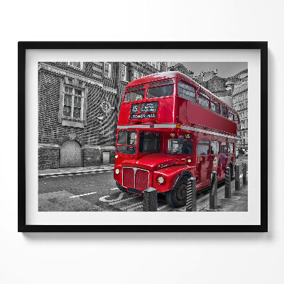 Kép keretben Piros londoni busz