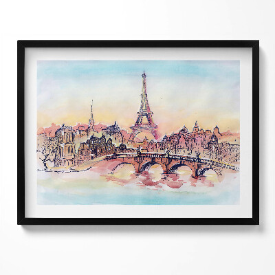 Kép keretben Párizsi táj Eiffel-torony híd