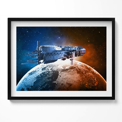 Kép keretben Űrhajó a Föld felett