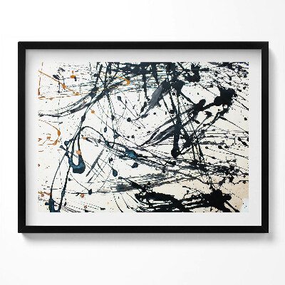 Kép keretben Absztrakt festmény dinamikus vonalak